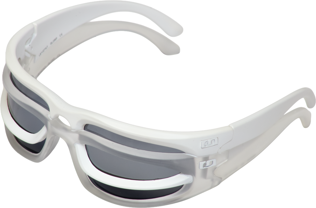 TWIN - WHITE/FROSTED (Chrome Lens)