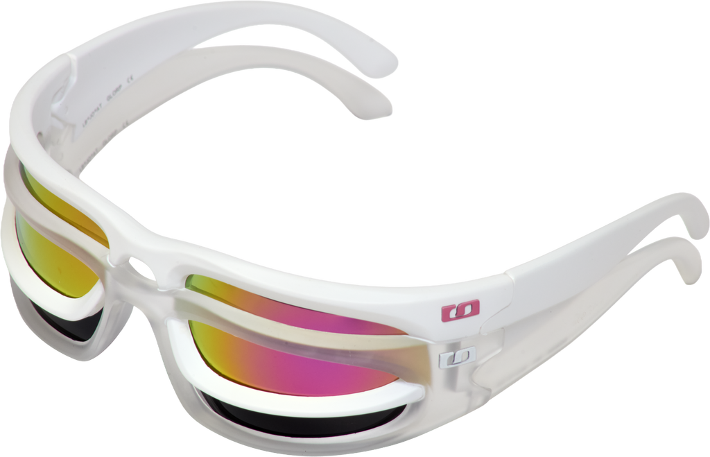 TWIN - WHITE/FROSTED (Pink Lens)