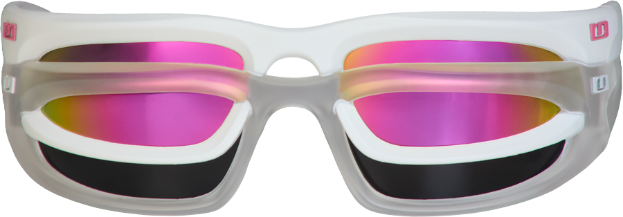 TWIN - WHITE/FROSTED (Pink Lens)