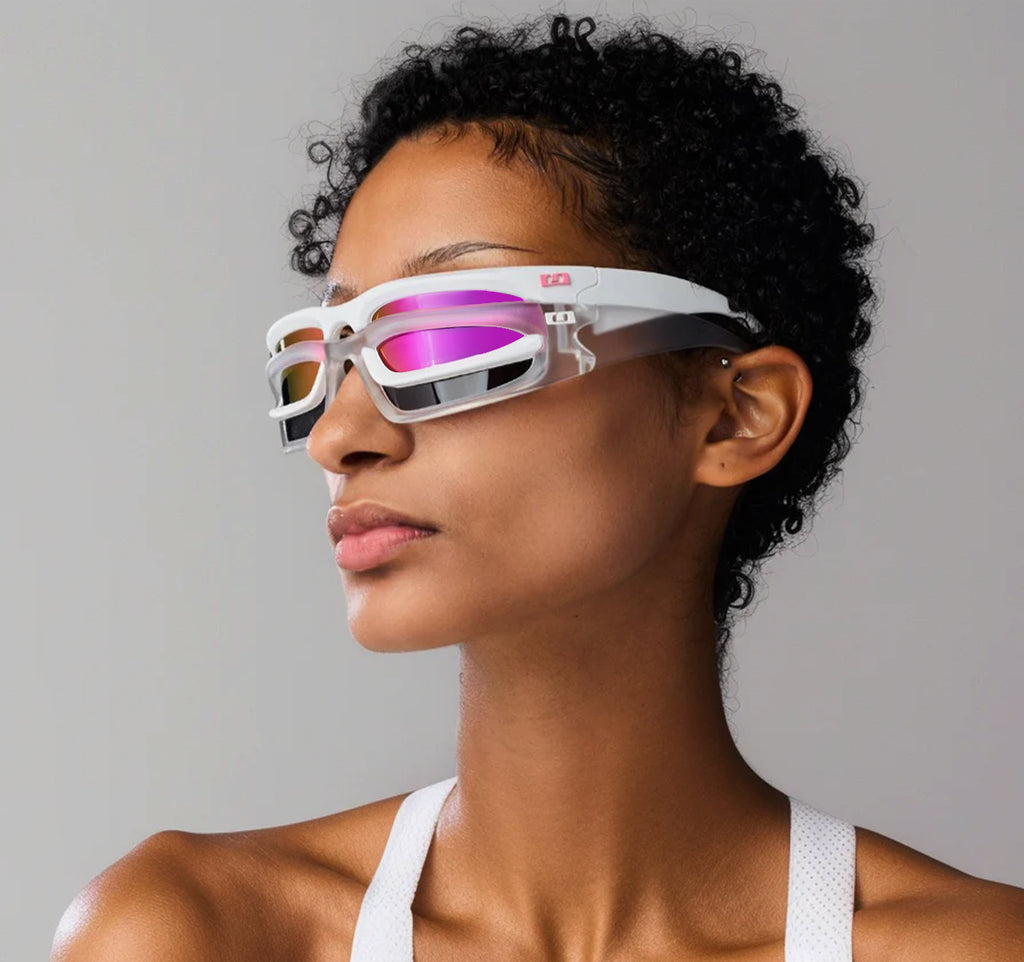 TWIN - WHITE/FROSTED (Pink Lens)